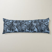 Tropical Dark Blue Gris Monstera Feuilles de la ju