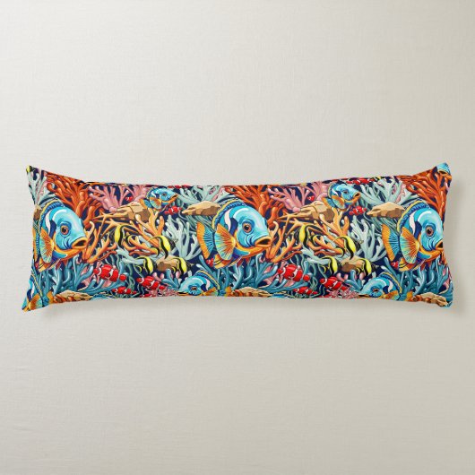 Coussins Longs Tropical Fish Colorful Summer Vibes (Devant)