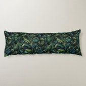 Coussins Longs Tropical Monstera Jungle Botanique Corps Vert (Dos)