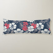 Coussins Longs Tropical Pink and Navy Floral (Devant)