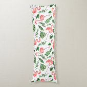 Coussins Longs Tropical Pink Flamingo Pattern v2 (Devant (Vertical))