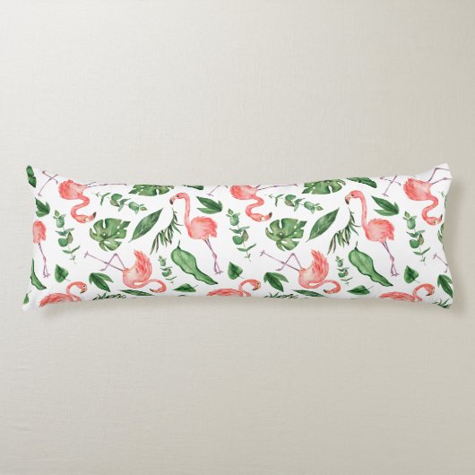 Coussins Longs Tropical Pink Flamingo Pattern v2 (Devant)