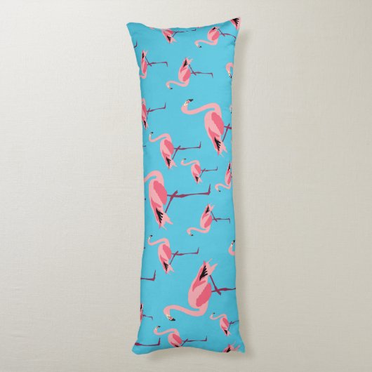 Coussins Longs Tropical Summer Pink Flamingo Pattern (Dos (Vertical))