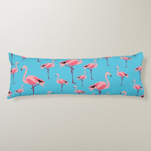 Coussins Longs Tropical Summer Pink Flamingo Pattern (Devant)