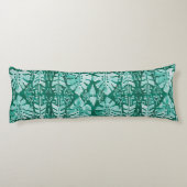 Coussins Longs Tropical tribal vert hawaïen de la JUNGLE IKAT (Dos)