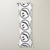 Coussins Longs ㋡ Tsu Kana Katakana Smiling Emoji / Emoticon (Devant (Vertical))