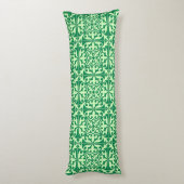 Coussins Longs Tuile marocaine - émeraude et vert clair (Dos (Vertical))