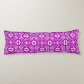 Coussins Longs Tuile marocaine - orchidée profonde et rose (Dos)