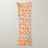 Coussins Longs Tuiles marocaines - corail orange et blanc (Devant (Vertical))