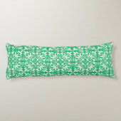Coussins Longs Tuiles marocaines - Jade vert et blanc (Dos)