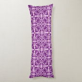 Coussins Longs Tuiles marocaines - violet et orchidée (Dos (Vertical))