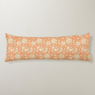 Coussins Longs Tulipe sauvage de William Morris, Art floral orang