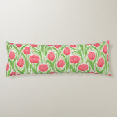 Coussins Longs Tulipes en rouge et vert (Dos)