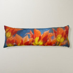 Coussins Longs Tulipes Orange Et Jaune
