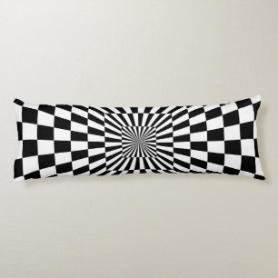 Coussins Longs tunnel d'échiquier d'illusion optique