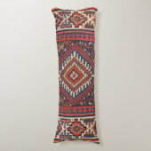 Coussins Longs Turquie Kilim Aztec Rouge Bleu Tan  (Devant (Vertical))