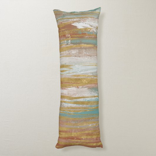 Coussins Longs Turquoise, blanc, rouge ocre et or Abstrait (Dos (Vertical))