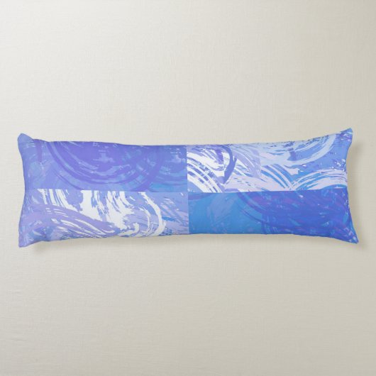 Coussins Longs Turquoise et violet Abstrait (Dos)