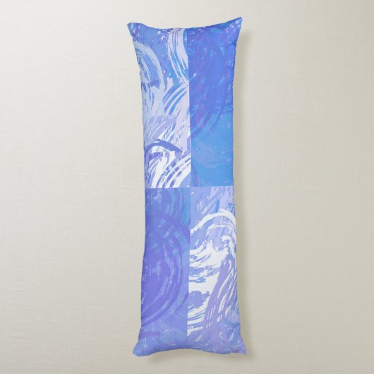 Coussins Longs Turquoise et violet Abstrait (Dos (Vertical))