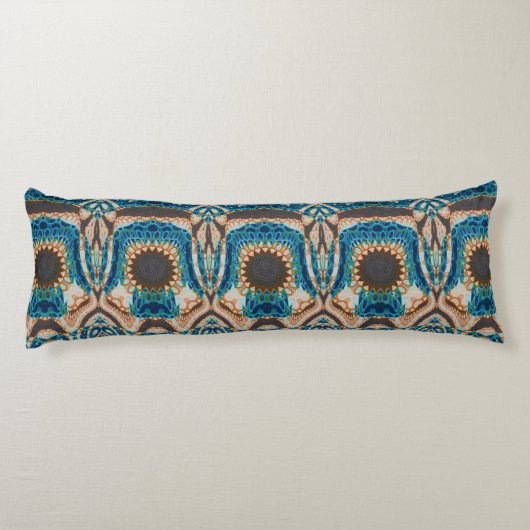 Coussins Longs Turquoise Gold Sun Southwestern Art (Dos)