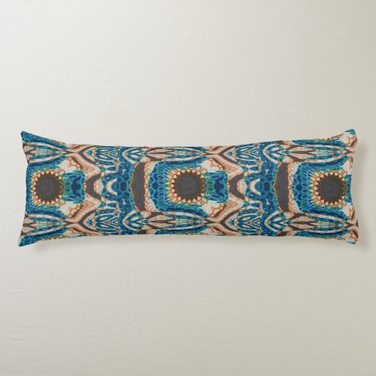 Coussins Longs Turquoise Gold Sun Southwestern Art (Devant)