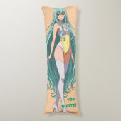 Coussins Longs Turquoise Hair Anime Girl (Devant (Vertical))