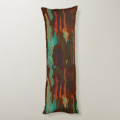 Coussins Longs Turquoise, rouille et bleu Abstrait (Dos (Vertical))