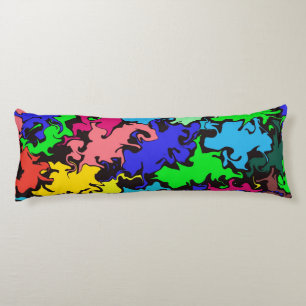 Coussins Longs Twirl coloré Abstrait /