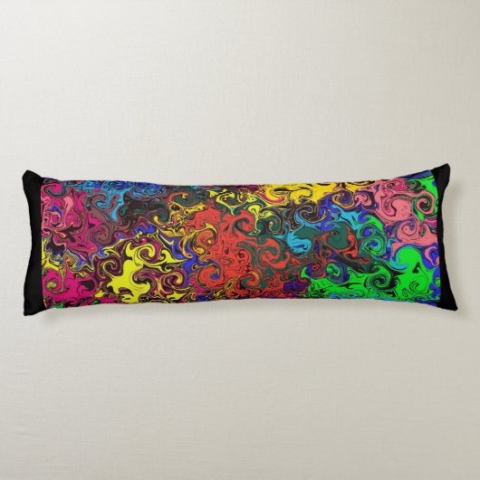 Coussins Longs Twirlers colorés Abstraits / (Dos)