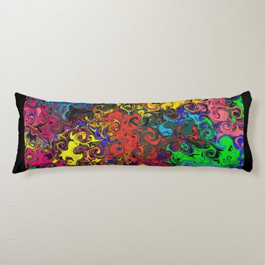 Coussins Longs Twirlers colorés Abstraits / (Devant)