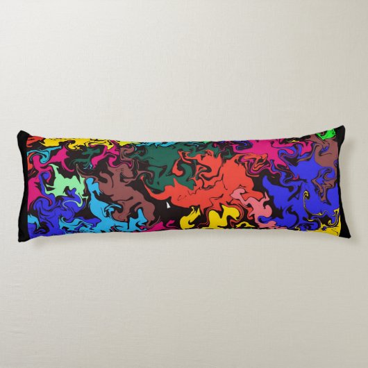 Coussins Longs Twirls colorés Abstraits / (Dos)