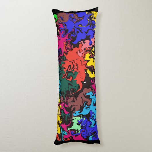 Coussins Longs Twirls colorés Abstraits / (Dos (Vertical))