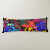 Coussins Longs Twirls colorés Abstraits / (Devant)