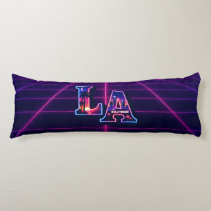 Coussins Longs Typographie Art néon de style californien des anné