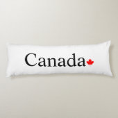 Coussins Longs Typographie canadienne à la feuille d'érable rouge (Dos)