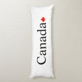 Coussins Longs Typographie canadienne à la feuille d'érable rouge (Dos (Vertical))