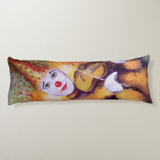 Coussins Longs Un clown doux jouant du violon (Dos)