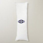 Coussins Longs un design de fleur bleue et noire (Devant (Vertical))