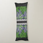 Coussins Longs un design de papier peint rouge et noir (Dos (Vertical))