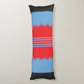Coussins Longs un design d'un motif rouge et bleu (Dos (Vertical))