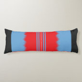 Coussins Longs un design d'un motif rouge et bleu (Devant)