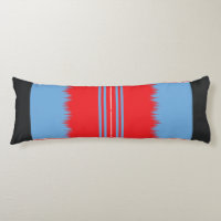 un design d'un motif rouge et bleu