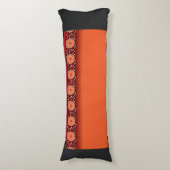 Coussins Longs un design d'un motif rouge et or (Devant (Vertical))