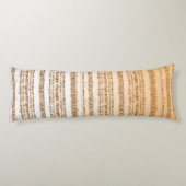 Coussins Longs Un design textile orné d'orange et blanc (Dos)