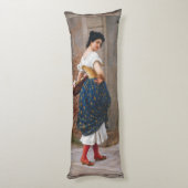 Coussins Longs Un homme avec un panier de Roses par Eugen von Bla (Dos (Vertical))