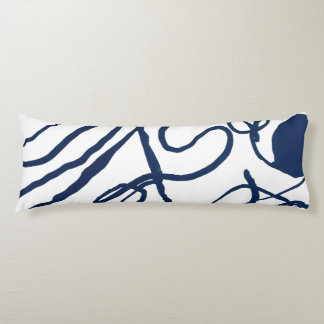 Coussins Longs Un oreiller de corps contemporain et bleu