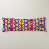 Coussins Longs Un oreiller rectangulaire présente un motif (Dos)