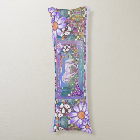 Coussins Longs Un paradis mauve (Devant (Vertical))