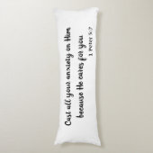 Coussins Longs Une belle Bible Verse de Paix (Devant (Vertical))