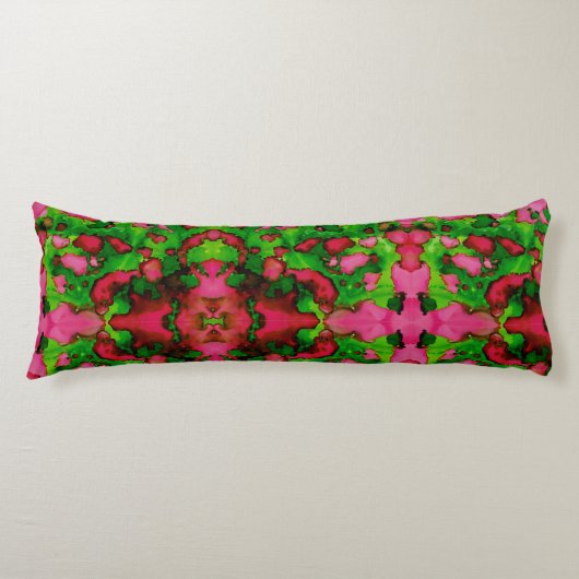 Coussins Longs Une étude en rose et vert (Devant)